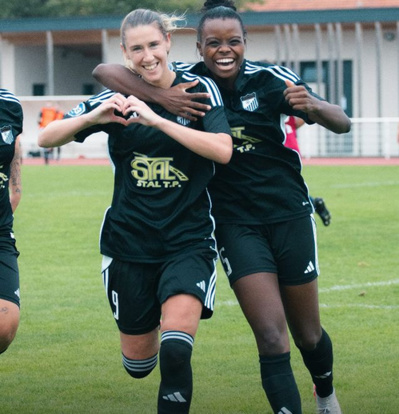 Audrey Chaumette à la finition (photo Chassieu Décines)