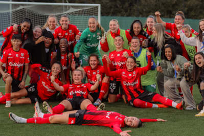 La joie des Bretonnes qui signent leur première victoire de la saison (photo EAG)