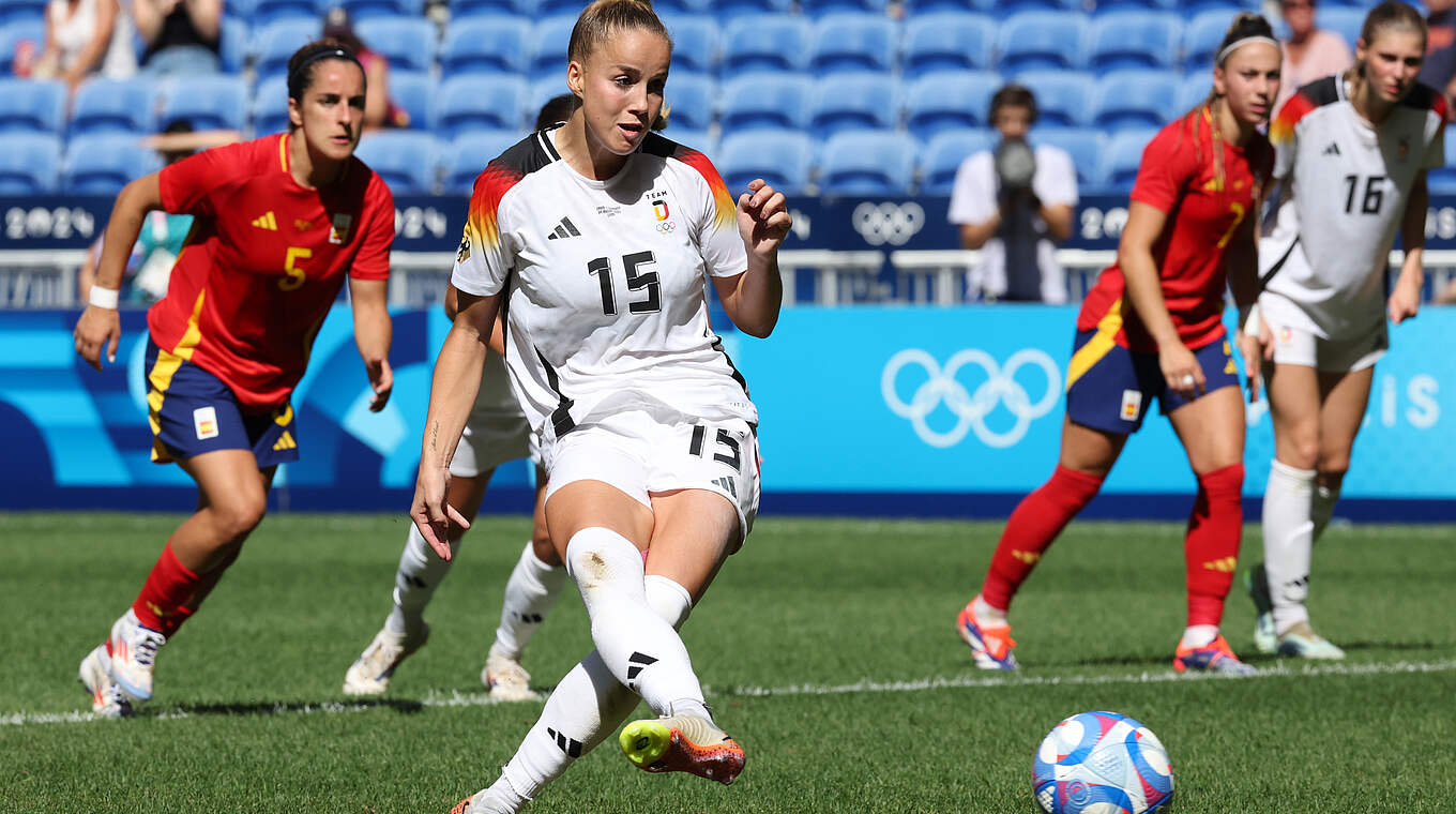 Giulia Gwinn a obtenu et converti le penalty victorieux (photo DFB)