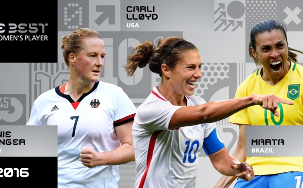 FIFA - Meilleure joueuse 2016 : BEHRINGER, LLOYD et MARTA dans la liste finale