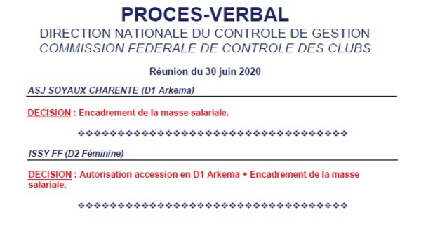 #D1Arkema - DNCG : SOYAUX et ISSY avec un encadrement de la masse salariale