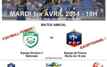 Amical - BLANQUEFORT - FRANCE U19, ce mardi (18h00)